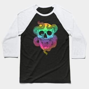 Octopus Tentacles Skull Baseball T-Shirt